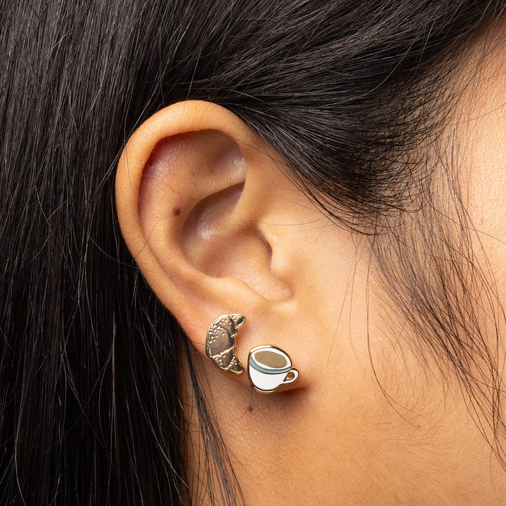 Croissant & Coffee Earrings