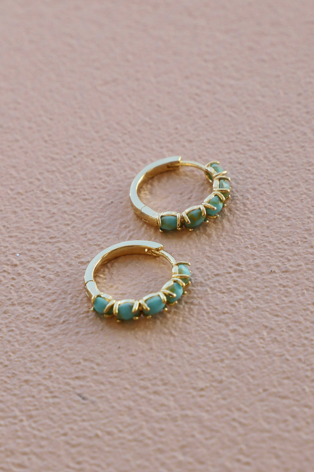 Turquoise Hoops