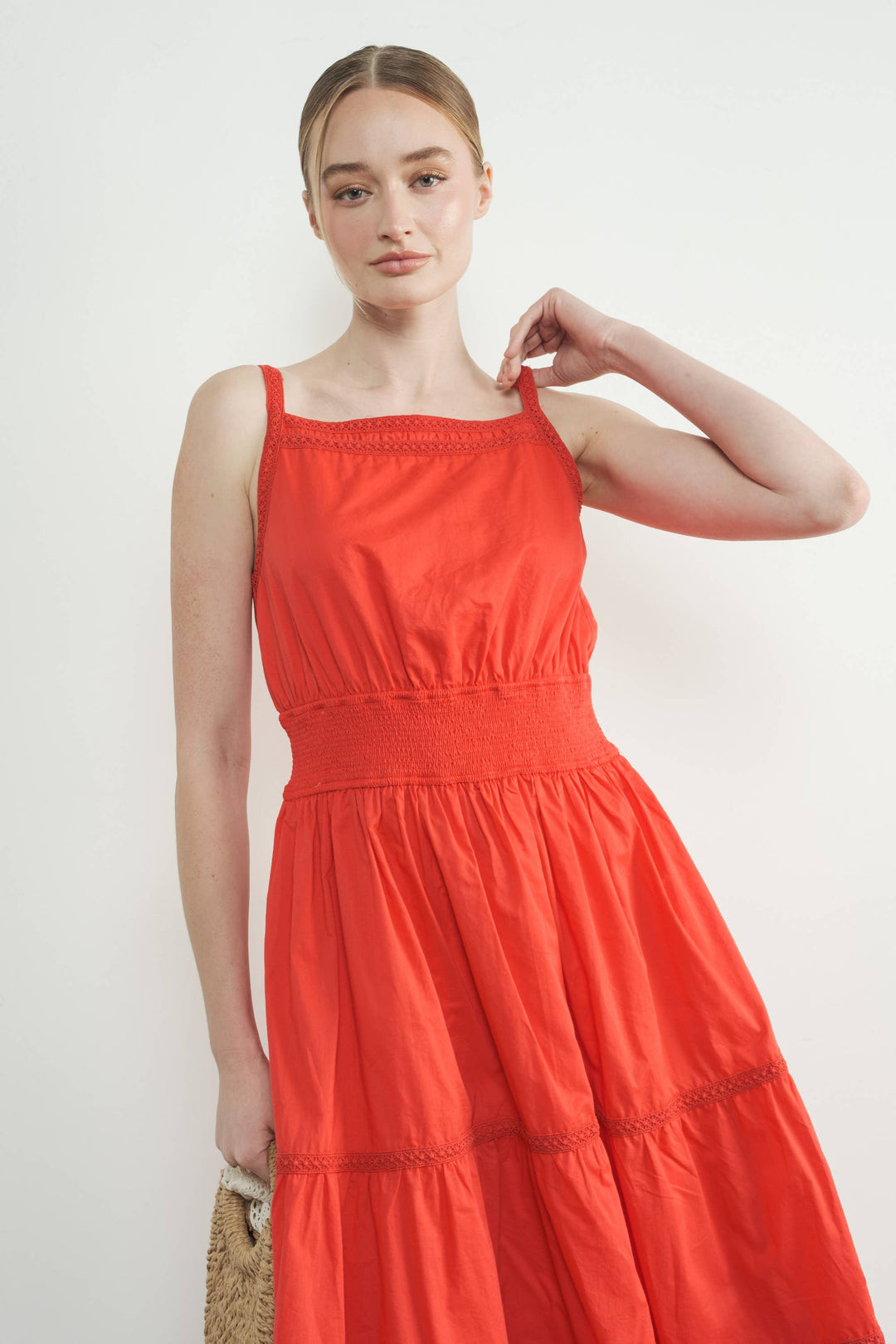 Poppy Lace Trim Dress