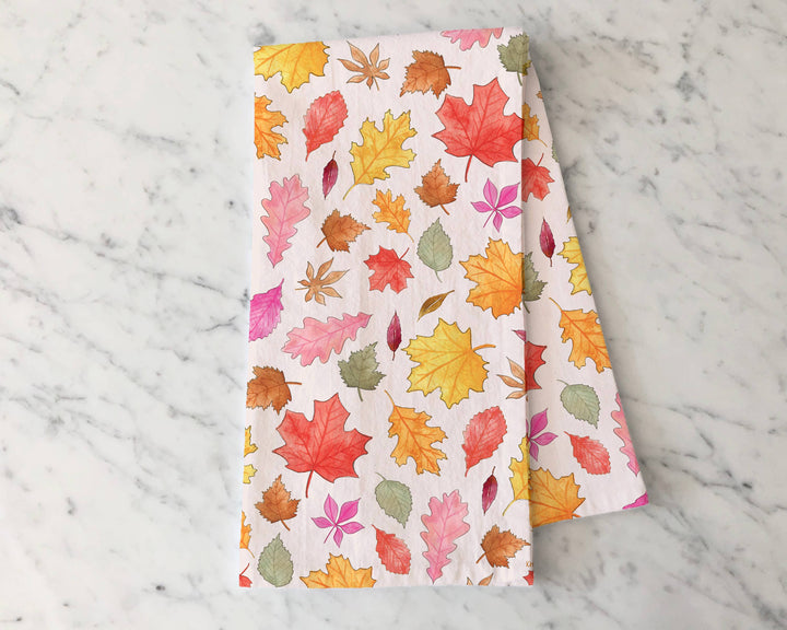 Fall Leaves Tea Towel