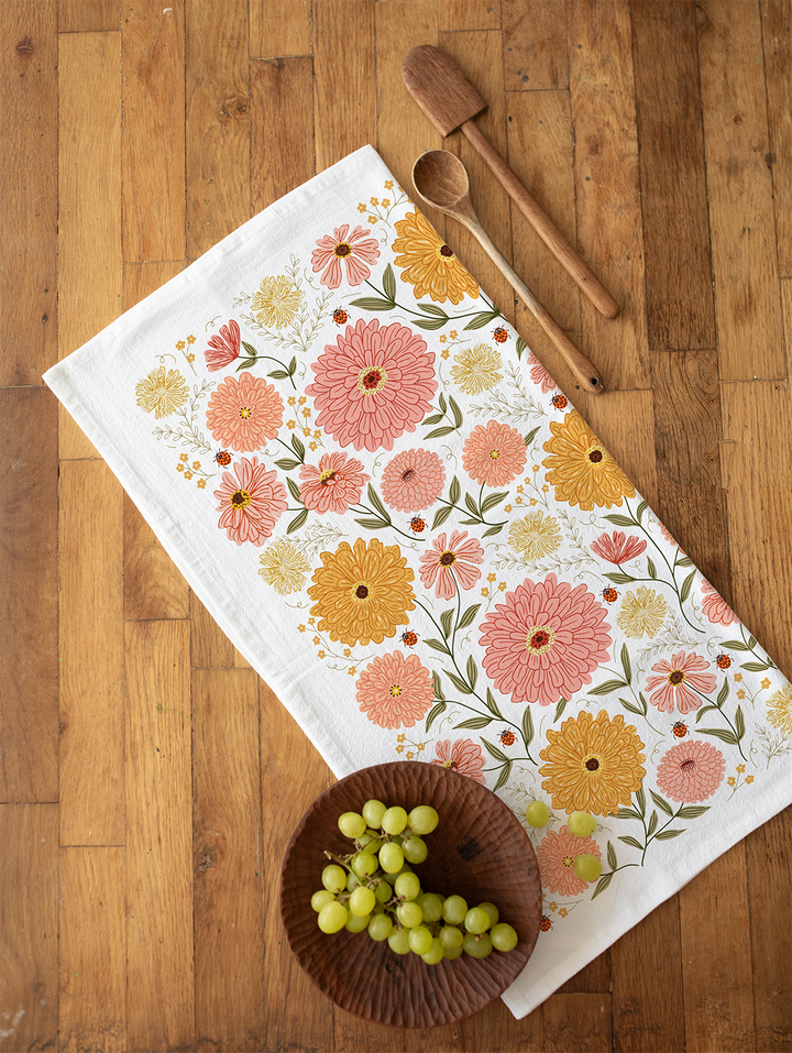 Zinnia Tea Towel