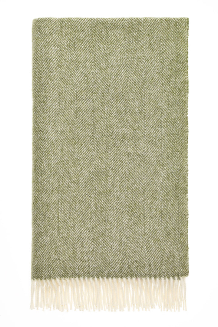 Herringbone 100% British Wool Range Throw, 2 Colors