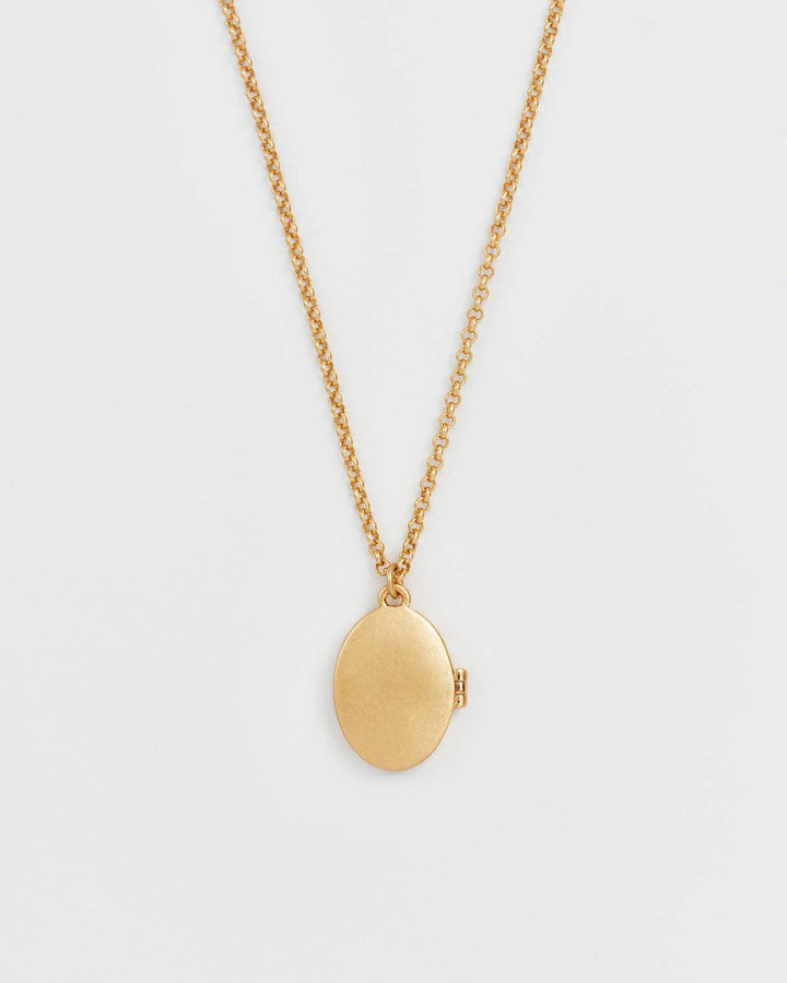 Robin &amp; Blackberry Oval Locket Necklace