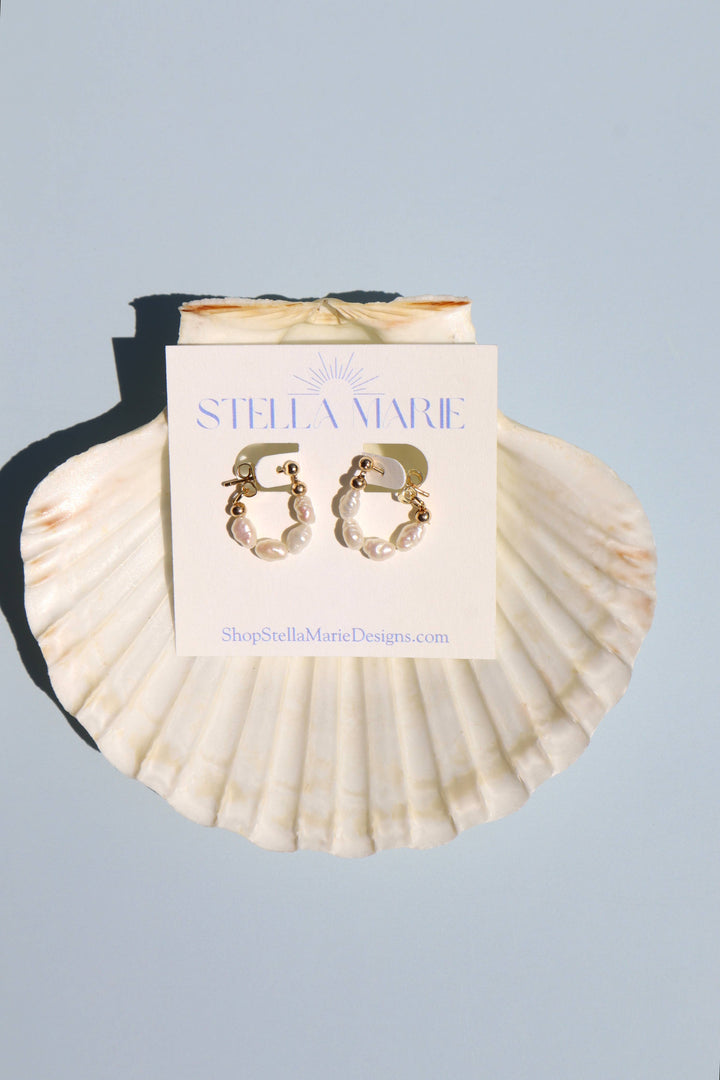 Medium Freshwater Pearl Stud Earrings
