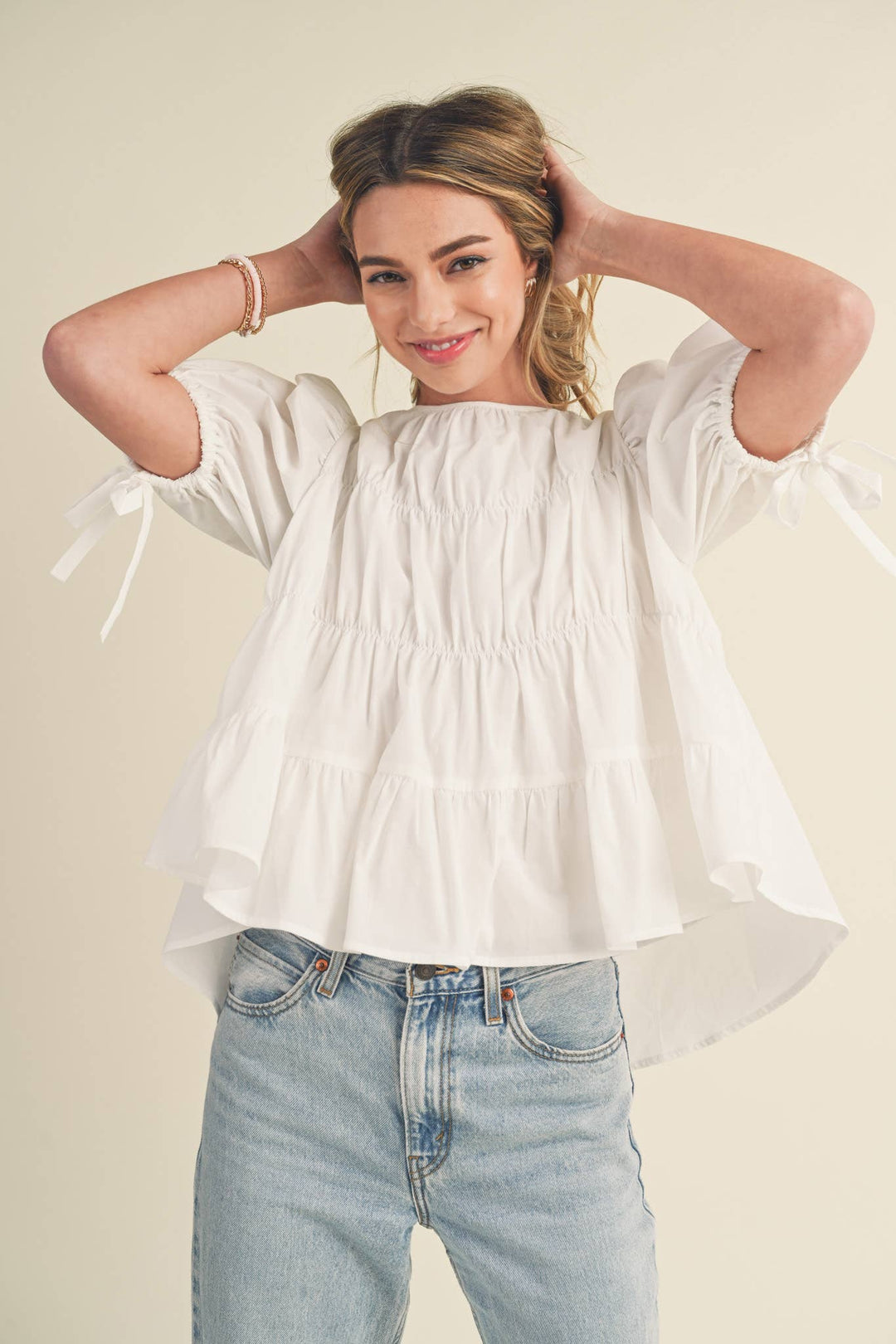 Tiered Puff Sleeve Top