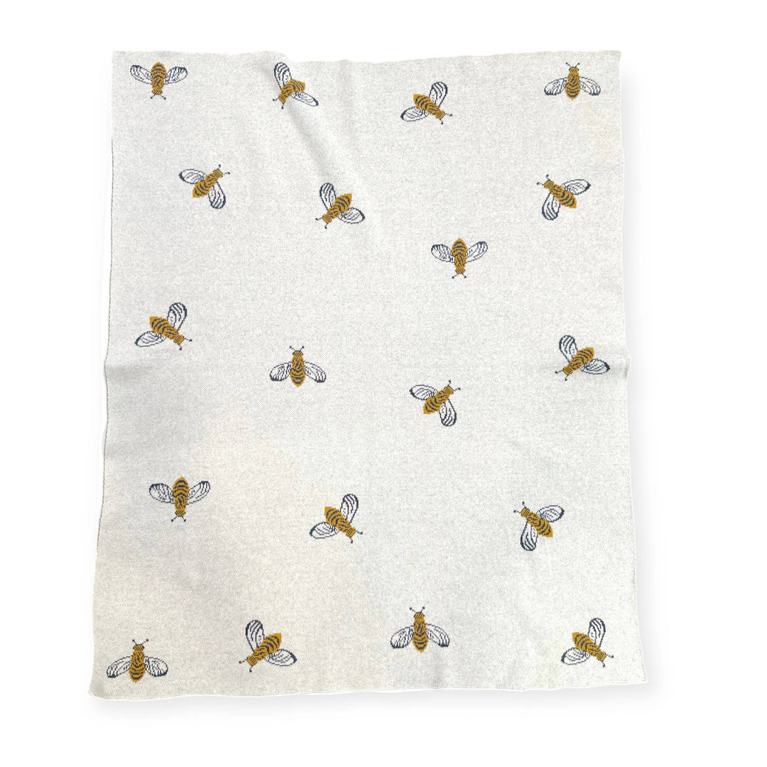 Bee Organic Cotton Baby Blanket