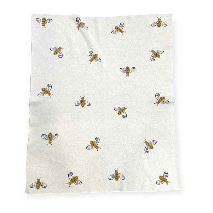 Bee Organic Cotton Baby Blanket