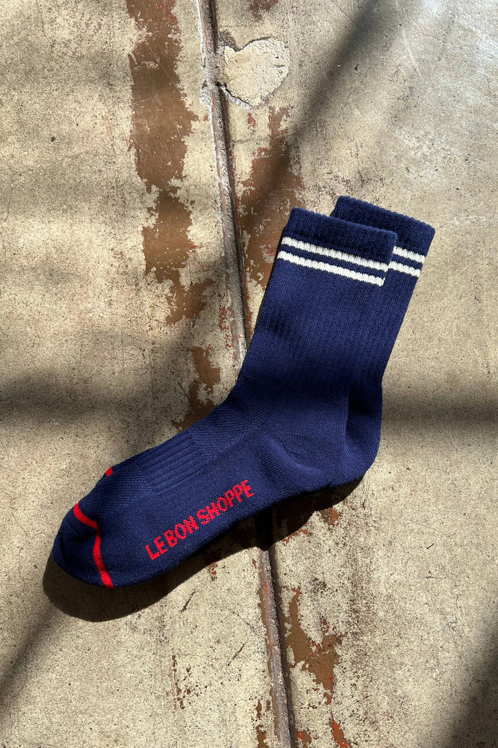 Boyfriend Socks in Navy