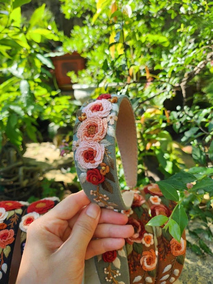 Fall 3D Embroidered Headband