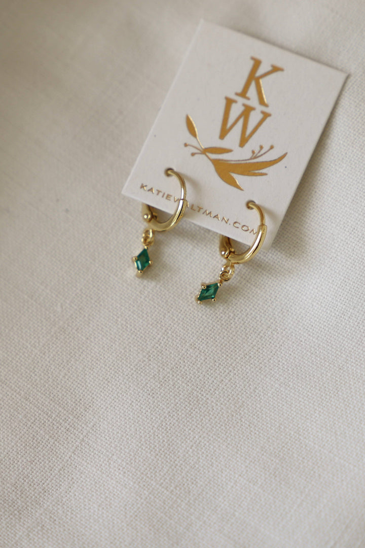 Diamond Birthstone Huggies