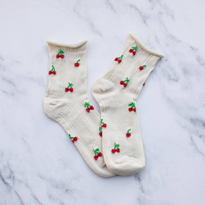 Women's Vintage Cherry Socks | Tiepology