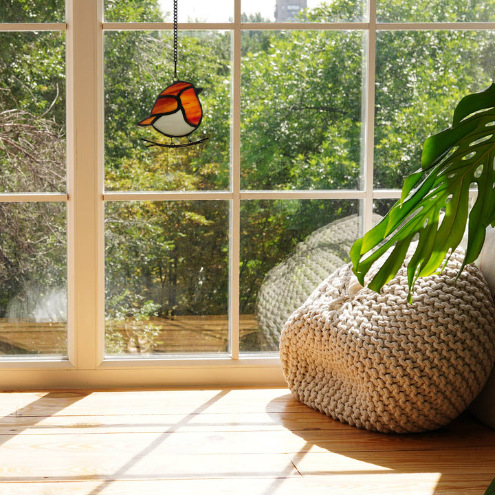 Bird Stained Glass Suncatcher, 4 Colors