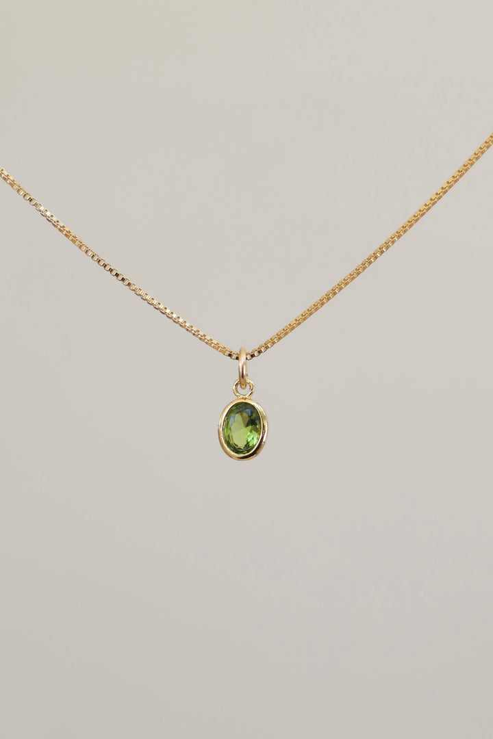 Oval Birthstone Charm