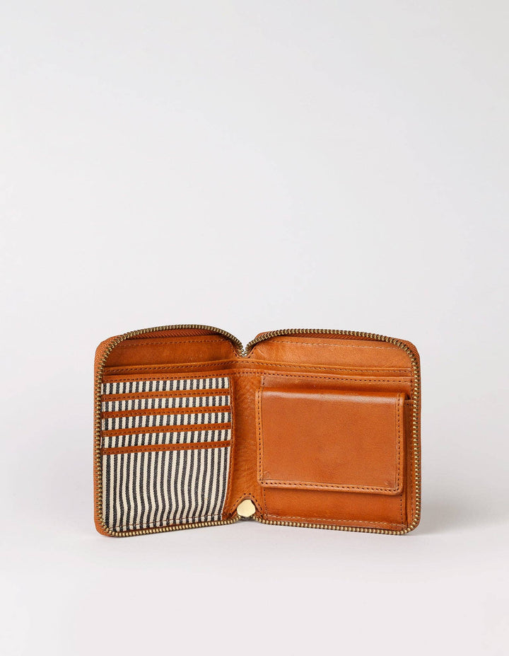 Sonny Square Wallet, Cognac Stromboli Leather