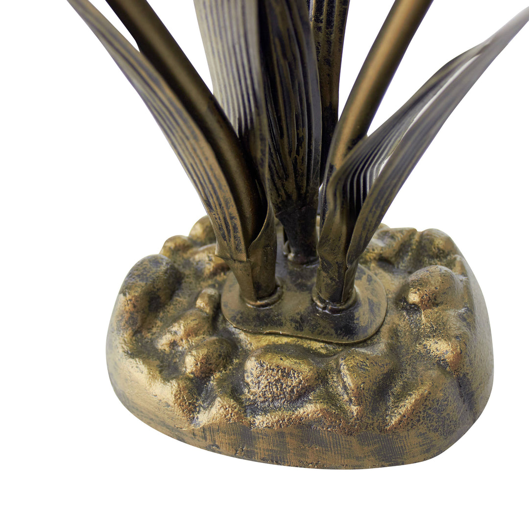 Lily Shaped Table Lamp in Amber