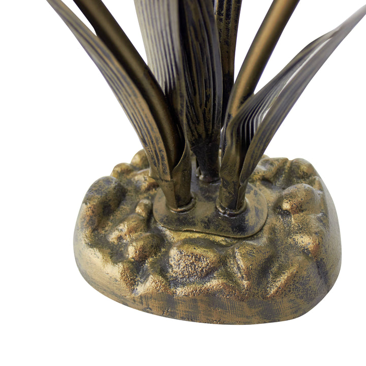Lily Shaped Table Lamp in Amber