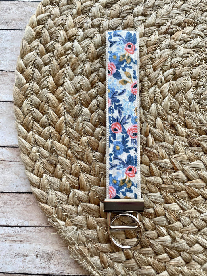 Rifle Paper Co. Cream Rosa Keychain Wristlet