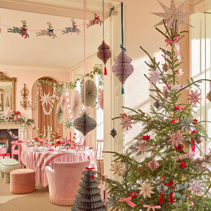Meri Meri x Liberty Paper Star Tree Decorations