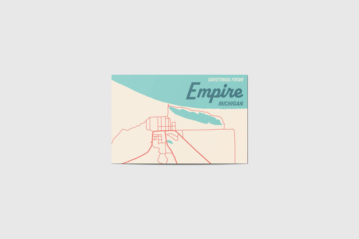 Empire Map Travel Postcard