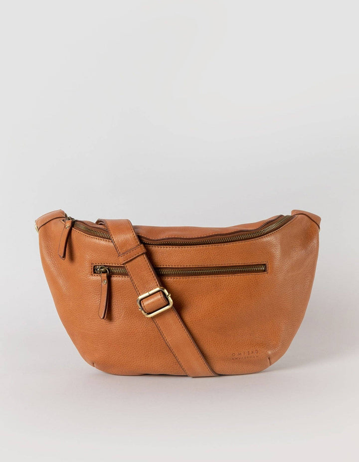 Drew Bum Bag Maxi, Wild Oak Soft Grain Leather