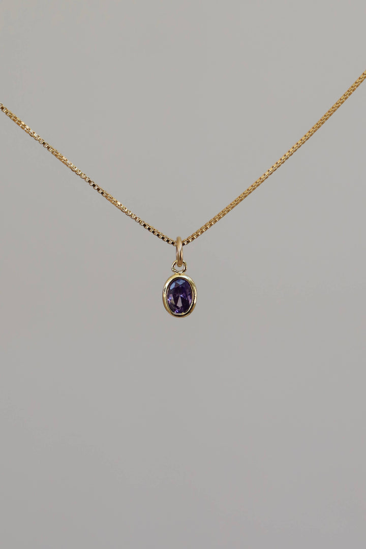 Oval Birthstone Charm