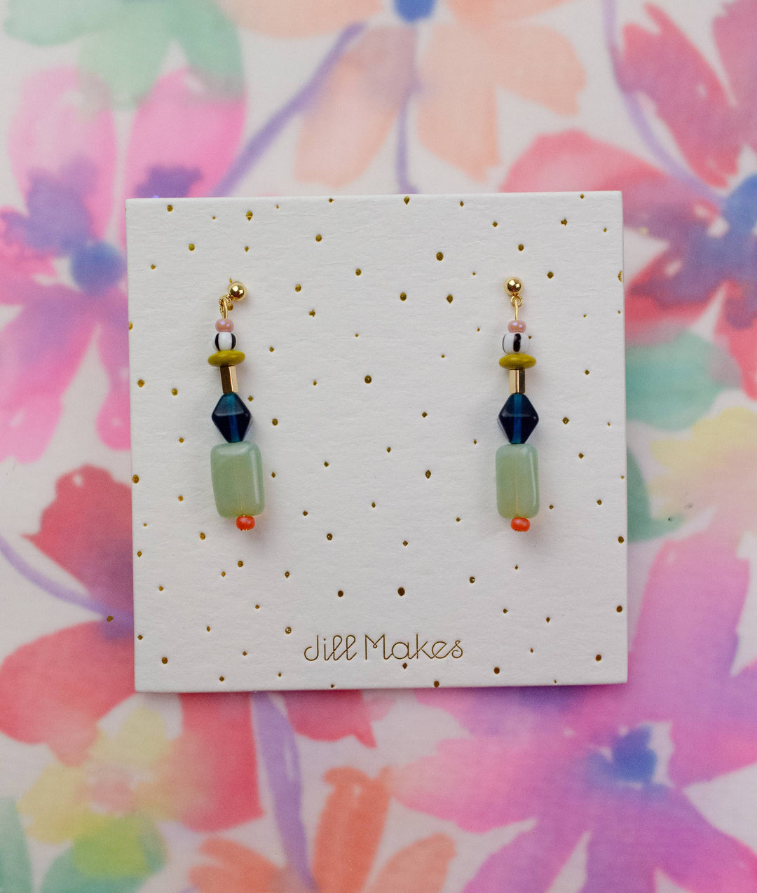 September Beaded Dangle Earrings