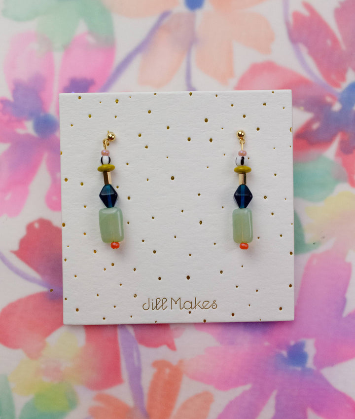 September Beaded Dangle Earrings