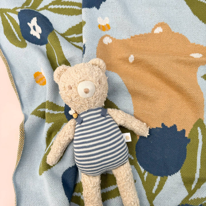 Blueberry Blanket with Harper Bear