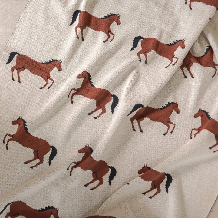 Horse Organic Cotton Baby Blanket