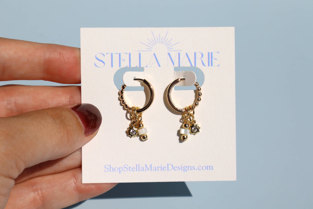 Soft Blue Charm Earrings