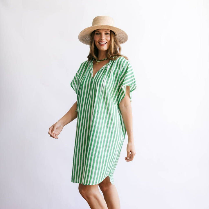 Green and White Cove Dress