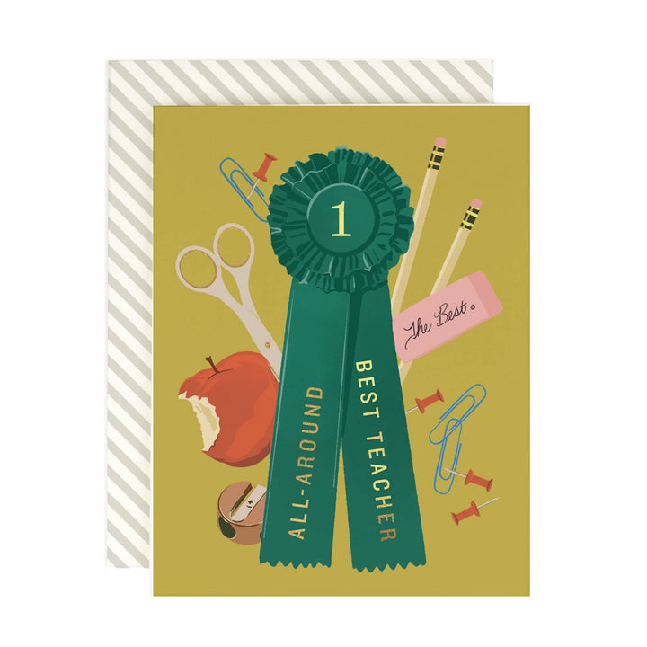 Teacher Ribbon Greeting Card