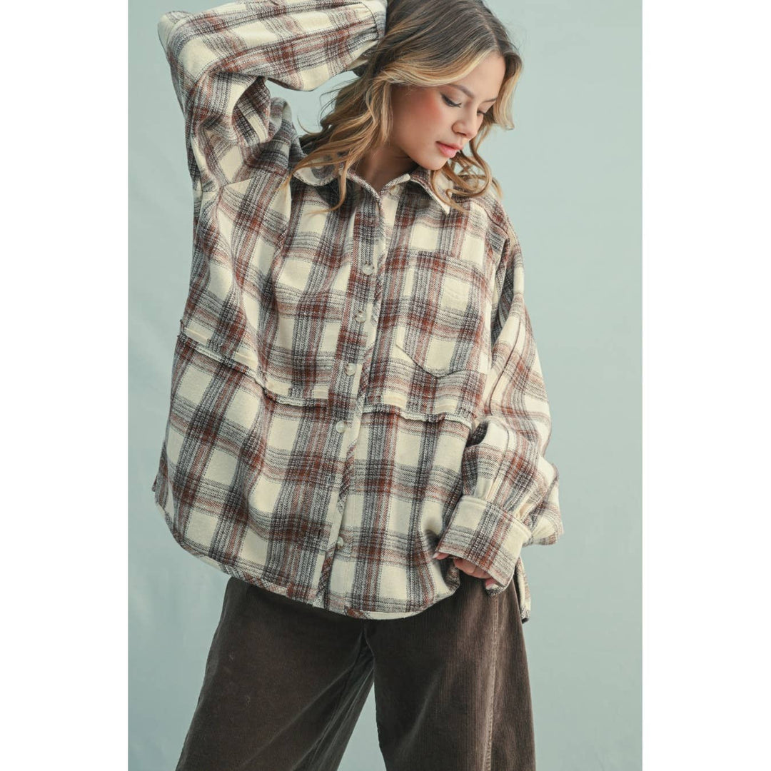 Plaid Button-Up Shacket