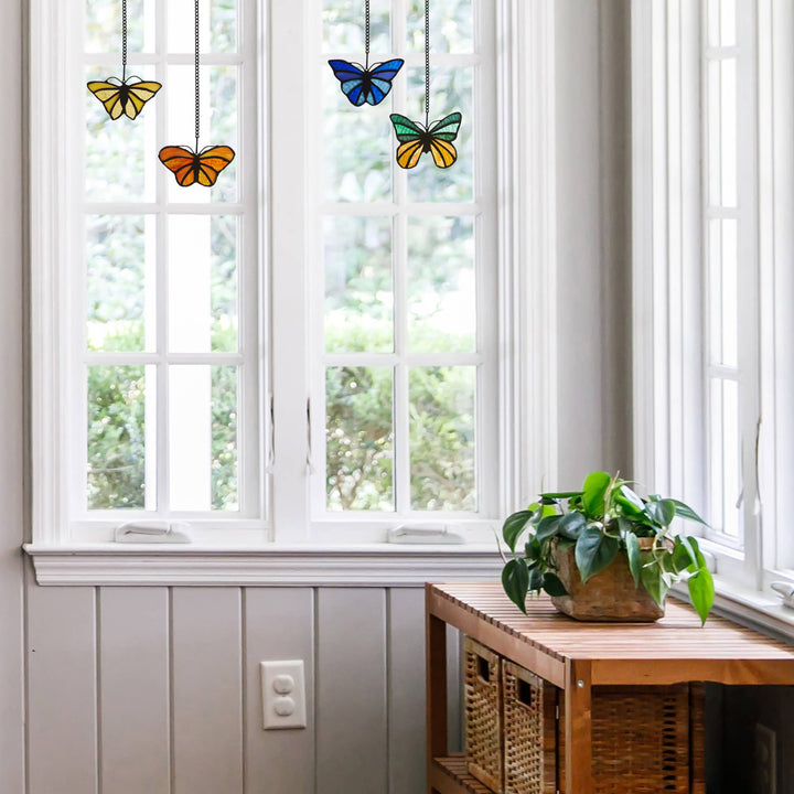 Butterfly Stained Glass Suncatcher, 4 Colors