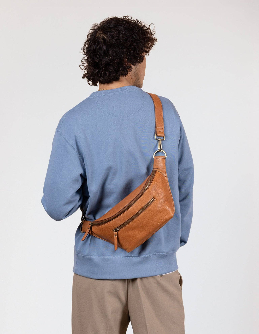 Drew Bum Bag, Wild Oak Soft Grain Leather