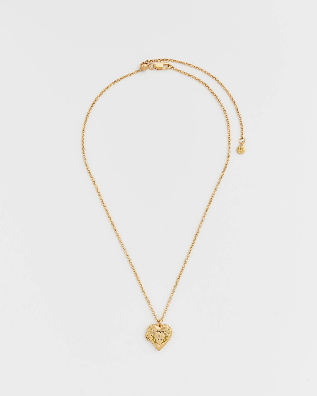 Floral Heart Locket Necklace