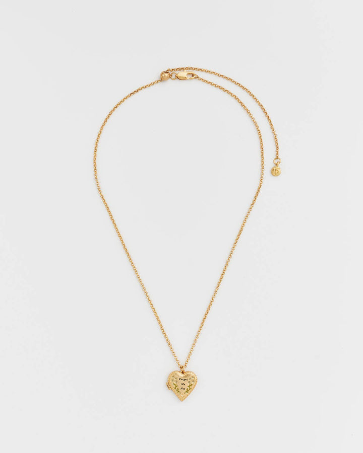 Floral Heart Locket Necklace