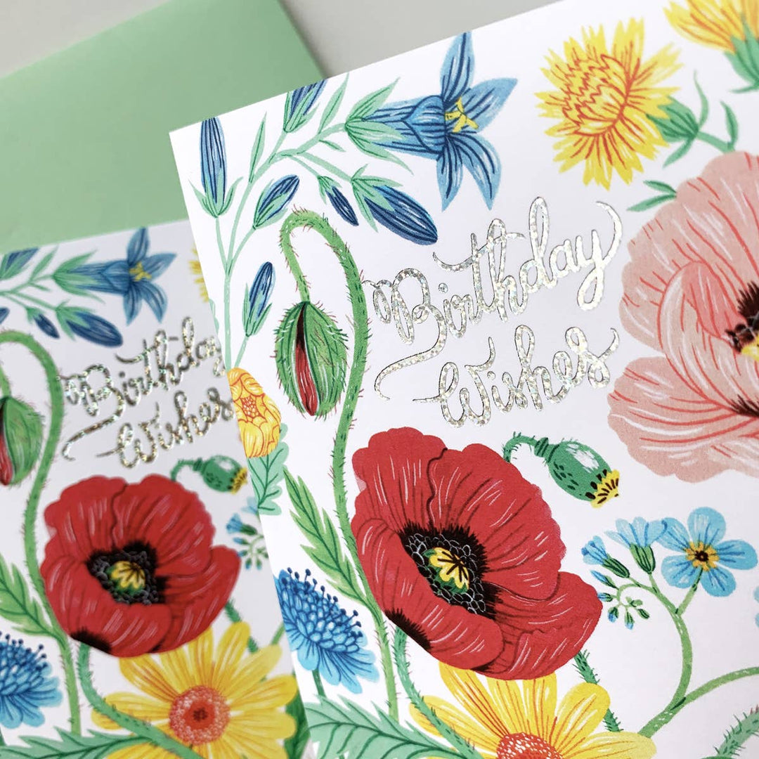 Wild Flowers Birthday Card