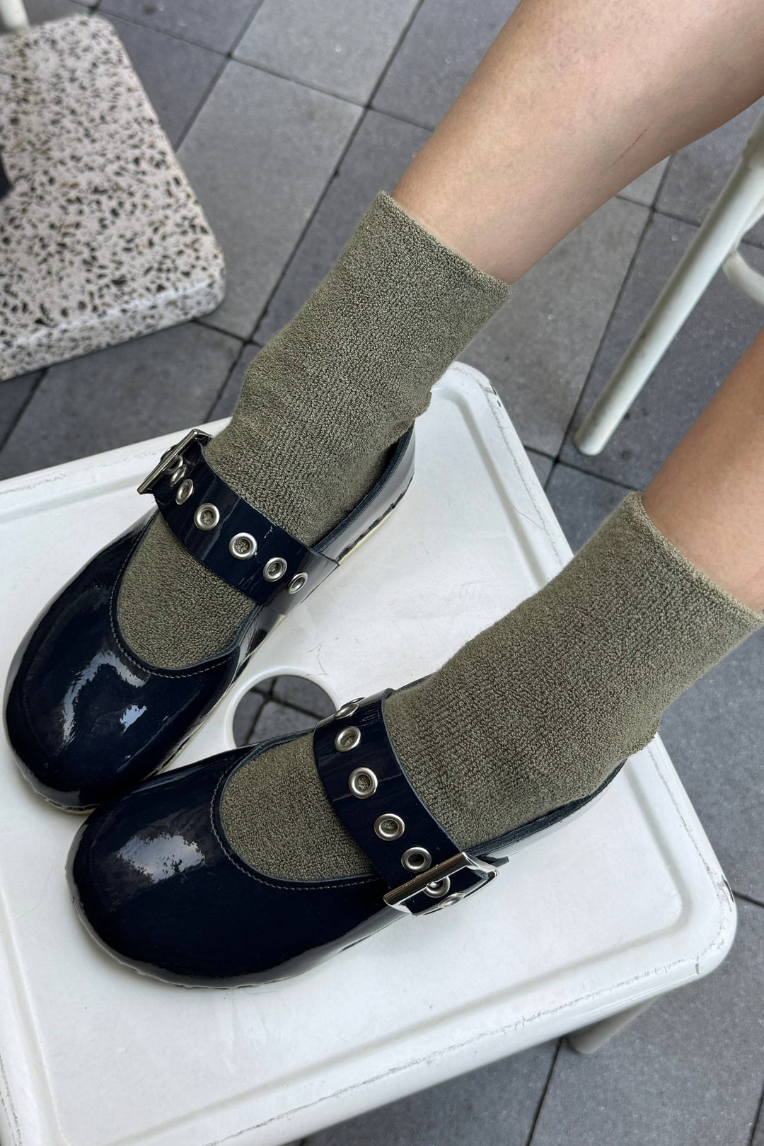 Cloud Socks in Muted Sage