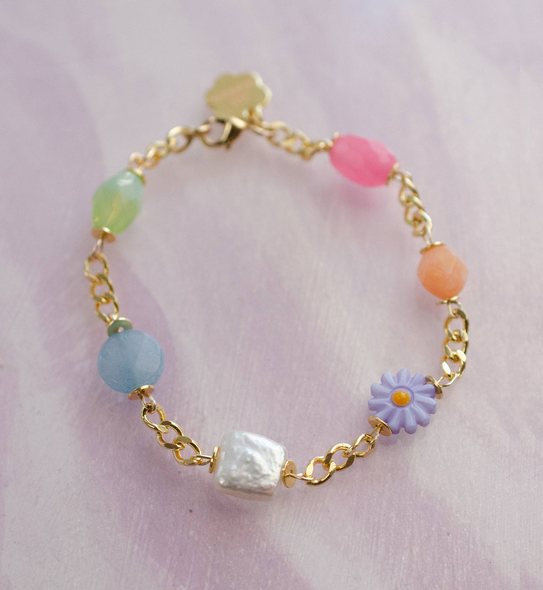 Gold Chain Charm Bracelet