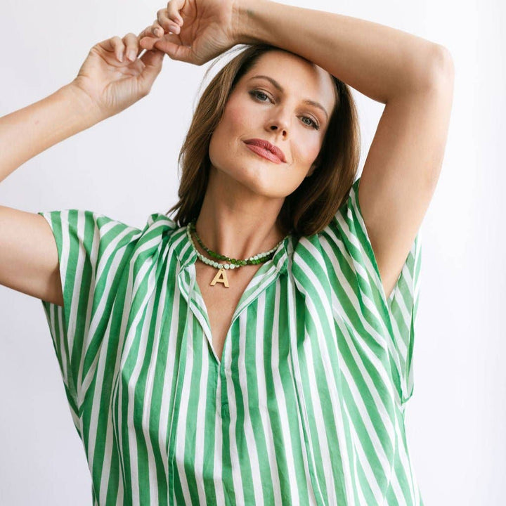 Green and White Cove Dress
