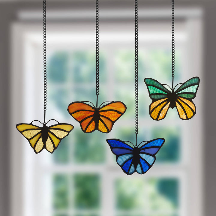 Butterfly Stained Glass Suncatcher, 4 Colors