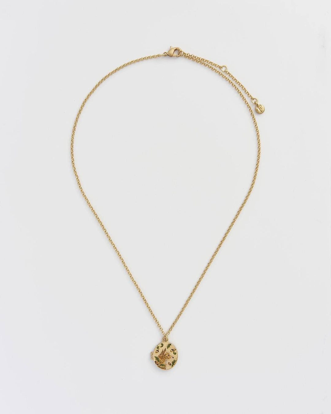 Fox &amp; Acorn Locket Necklace