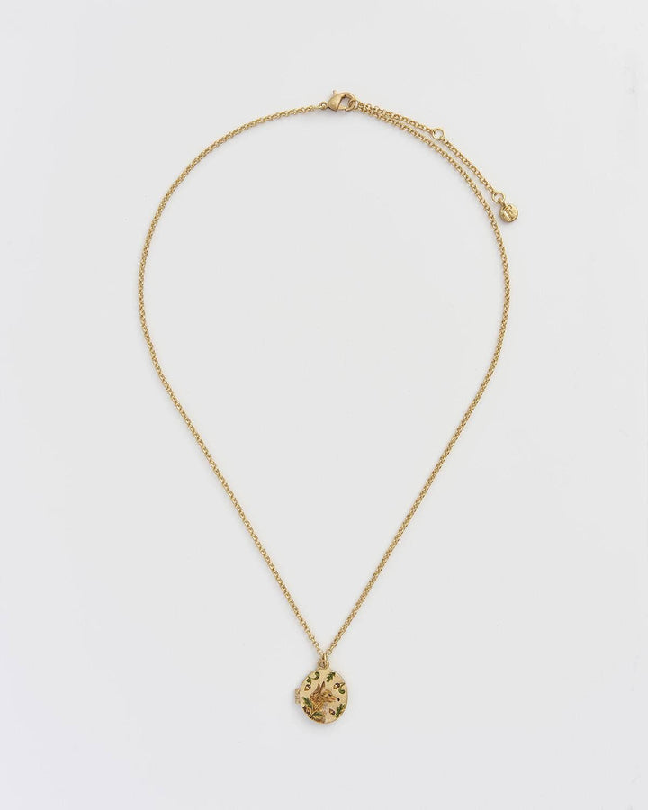 Fox &amp; Acorn Locket Necklace