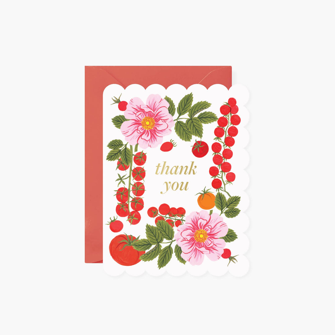 Tomato &amp; Rose Thank You Card