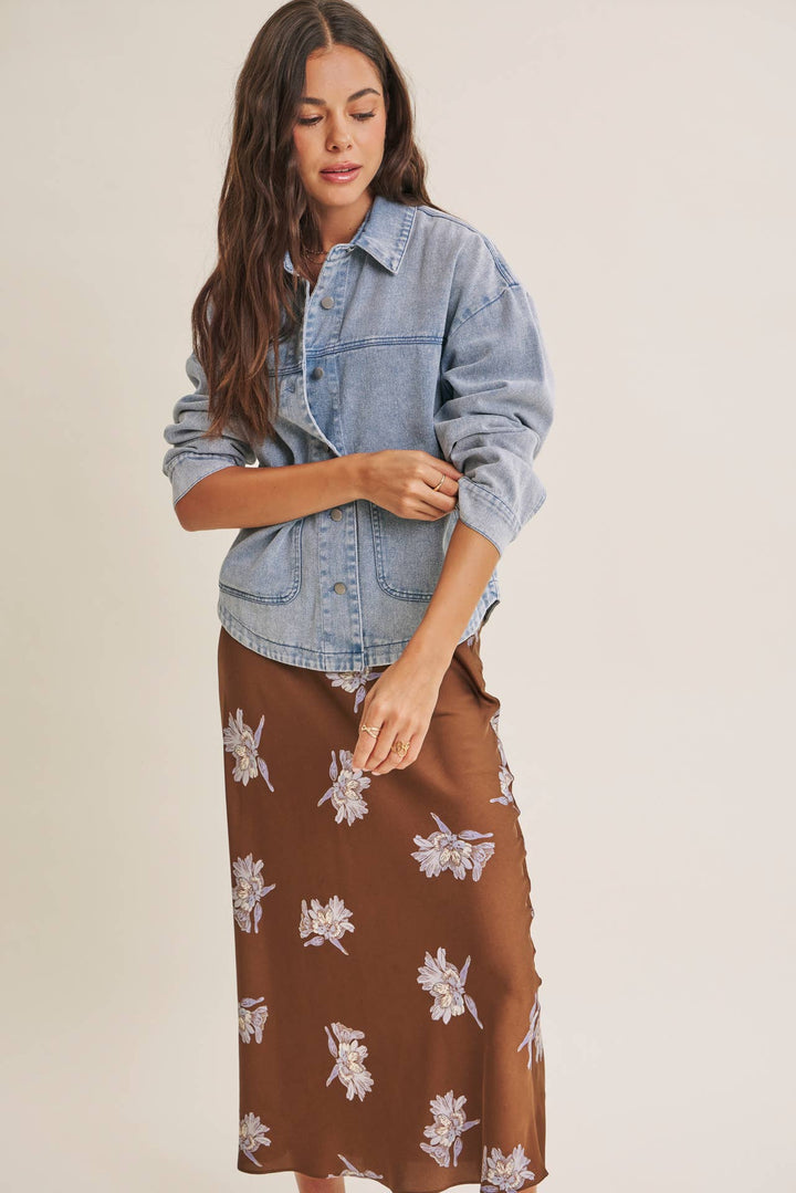 Cotton Twill Utility Oversized Jacket