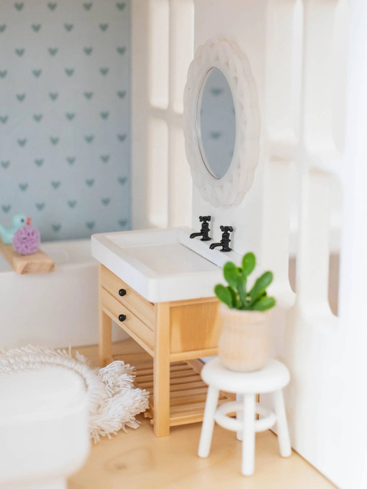 Dollhouse Double Faucet Bathroom Vanity