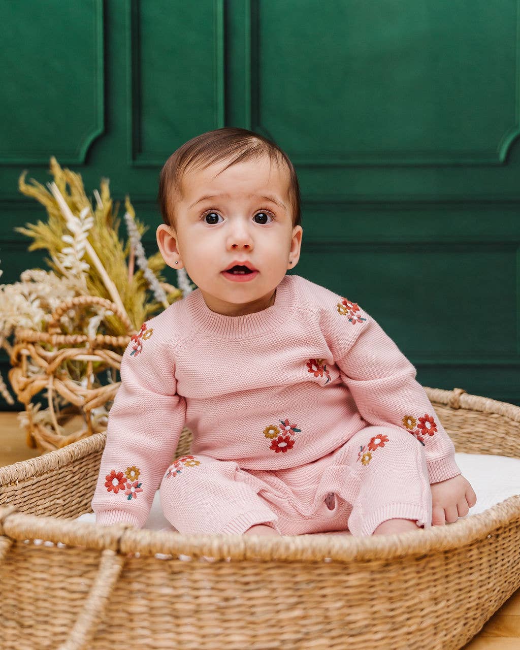 Floral Pink Baby Jumpsuit