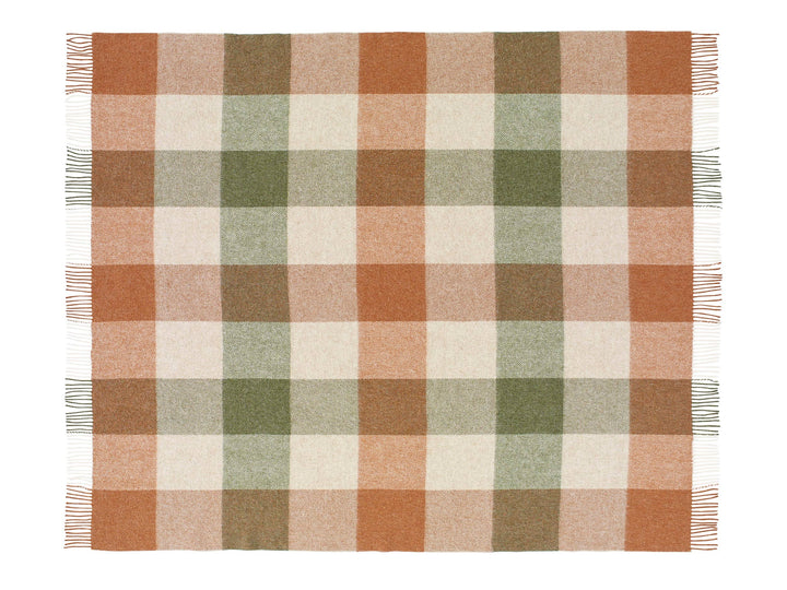 Block Check British Wool Throw, 3 Colors