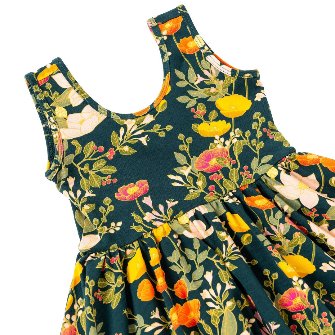Tank Ballet Dress in Midnight Botany